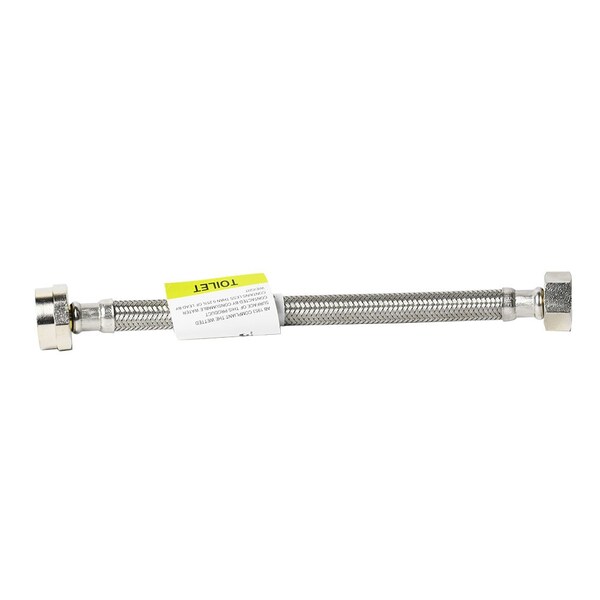 Thrifco Plumbing 1/2 Inch FIP x 7/8 Inch Ballcock x 16 Inch Long Stainless Steel Toilet Riser 4401440 - main